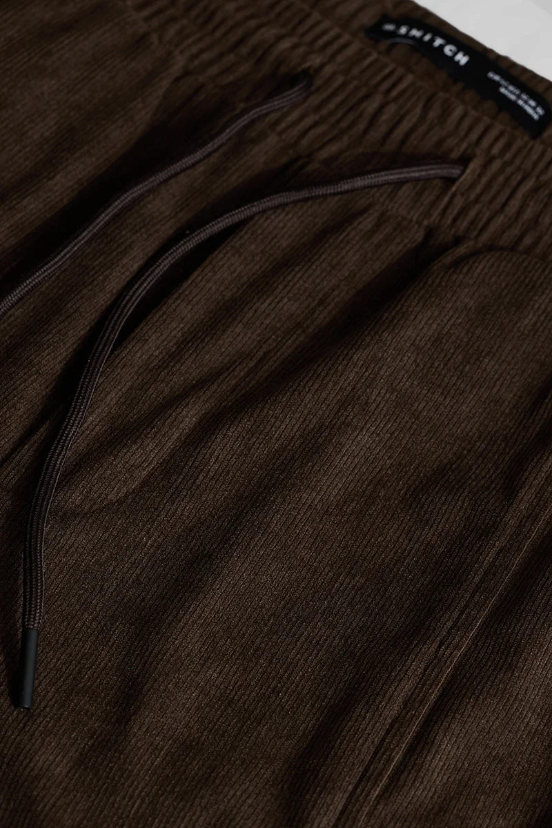 سنيتش Brown Relaxed Fit Corduroy Cargo Pants